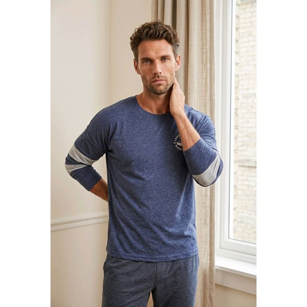 🩵NWT Blue Leavenworth Washington Drop Shoulder Top Men's Large